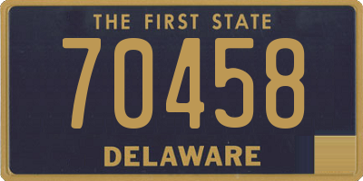 DE license plate 70458
