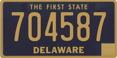 DE license plate 704587