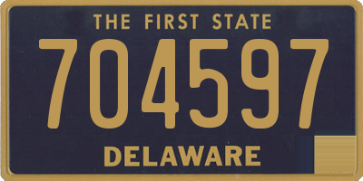 DE license plate 704597