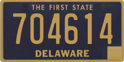 DE license plate 704614