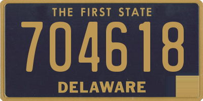 DE license plate 704618