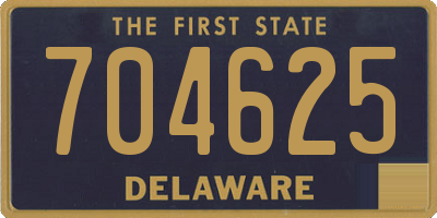 DE license plate 704625