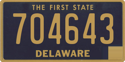 DE license plate 704643