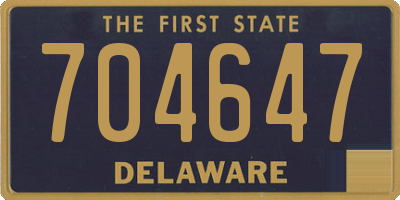 DE license plate 704647