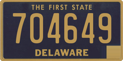 DE license plate 704649