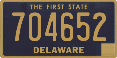DE license plate 704652