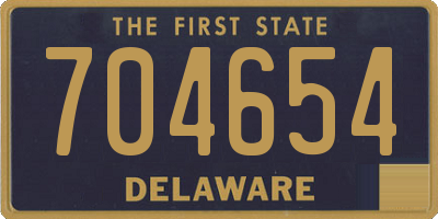 DE license plate 704654