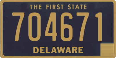 DE license plate 704671