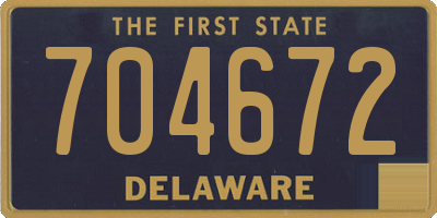 DE license plate 704672