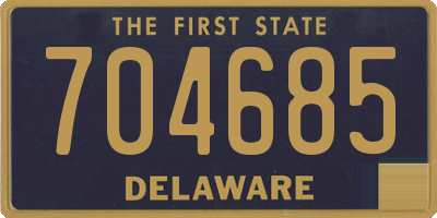 DE license plate 704685