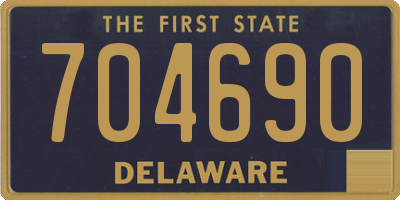 DE license plate 704690