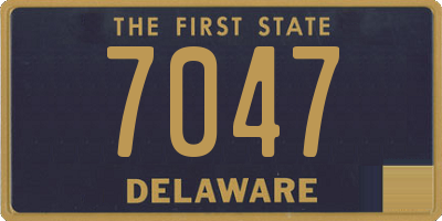 DE license plate 7047