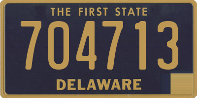DE license plate 704713