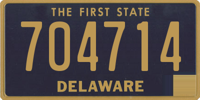 DE license plate 704714