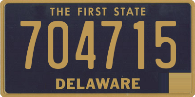 DE license plate 704715
