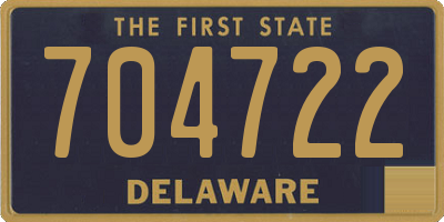 DE license plate 704722