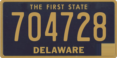 DE license plate 704728