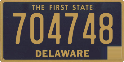 DE license plate 704748