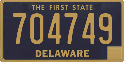DE license plate 704749