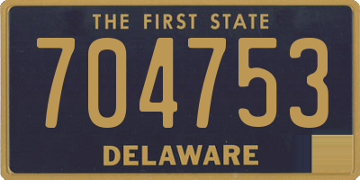 DE license plate 704753