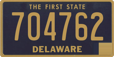 DE license plate 704762