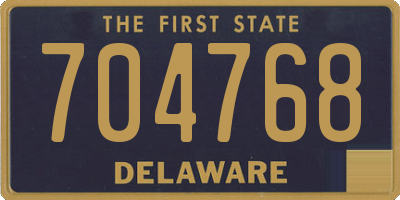 DE license plate 704768