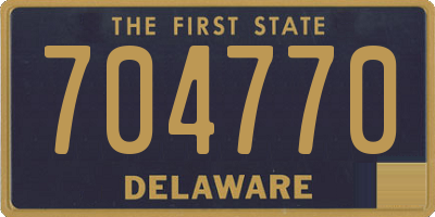 DE license plate 704770