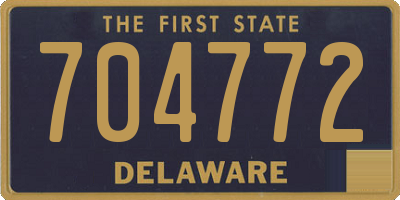 DE license plate 704772