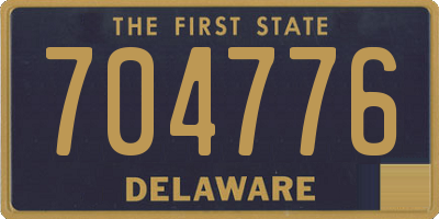 DE license plate 704776