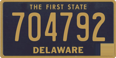 DE license plate 704792