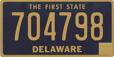 DE license plate 704798