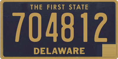 DE license plate 704812