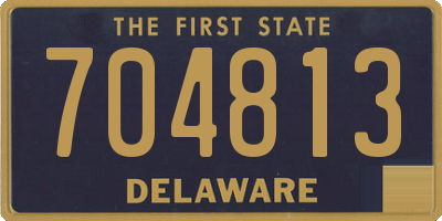 DE license plate 704813
