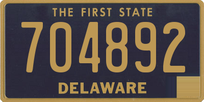 DE license plate 704892
