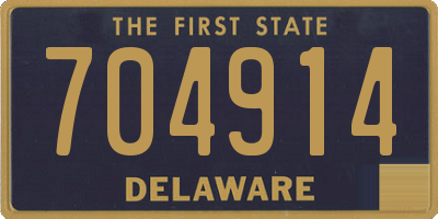 DE license plate 704914