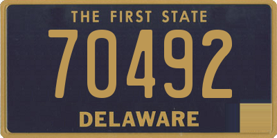 DE license plate 70492