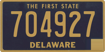 DE license plate 704927
