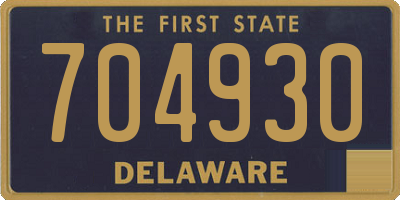 DE license plate 704930