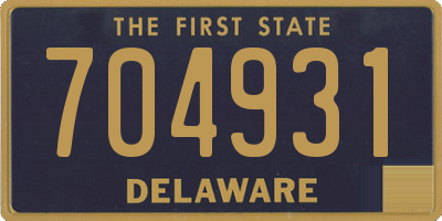 DE license plate 704931