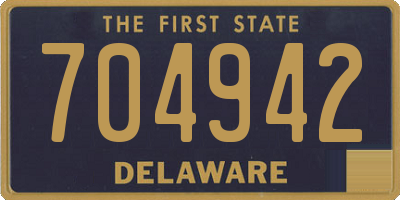 DE license plate 704942