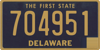 DE license plate 704951