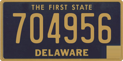 DE license plate 704956