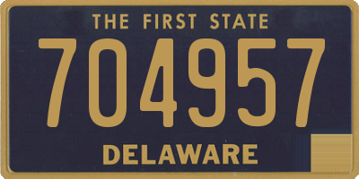 DE license plate 704957