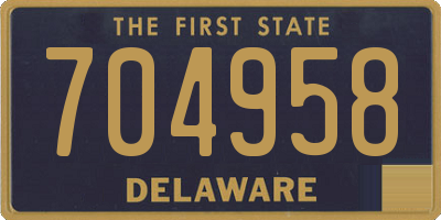DE license plate 704958