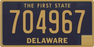 DE license plate 704967