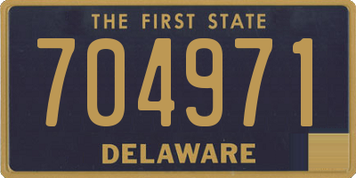 DE license plate 704971
