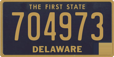 DE license plate 704973