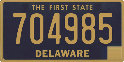 DE license plate 704985