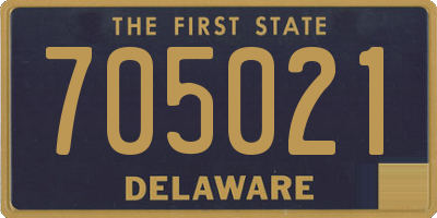DE license plate 705021