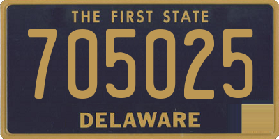 DE license plate 705025